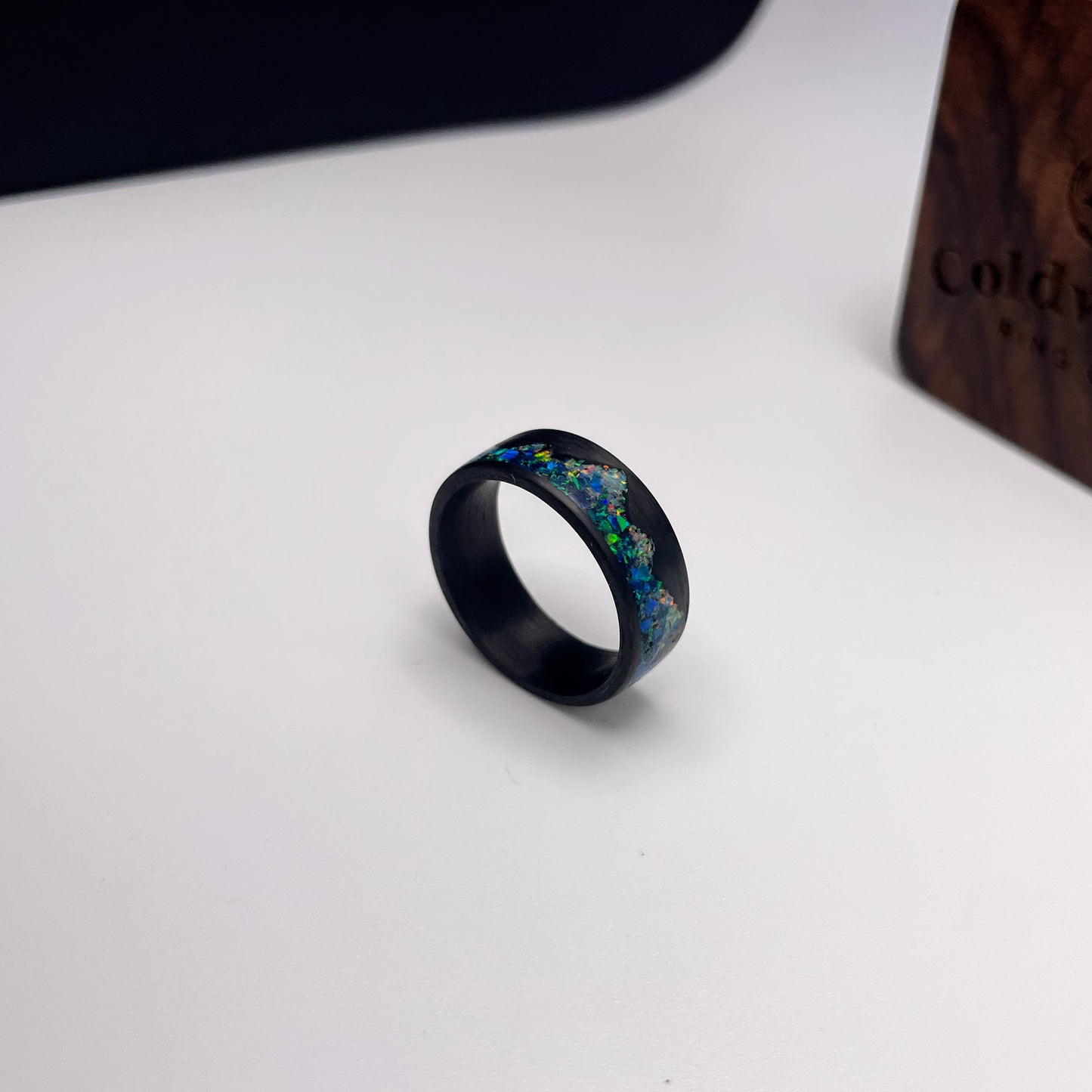 Opal_mountain_inlay_Carbon_fiber_ring